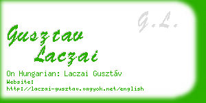 gusztav laczai business card